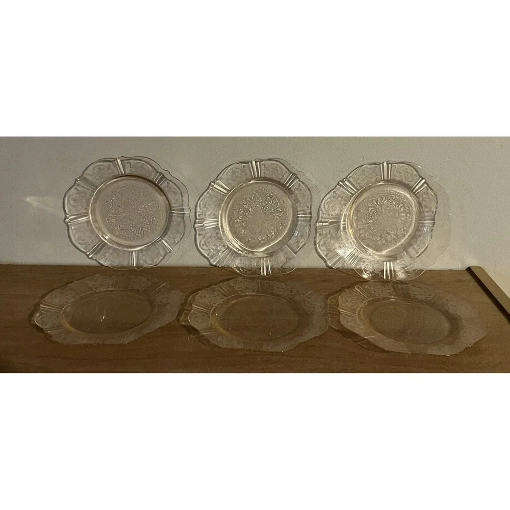 AMERICAN SWEETHEART Pink Depression Glass MacBeth-Evans Saucers - Set Of 6
